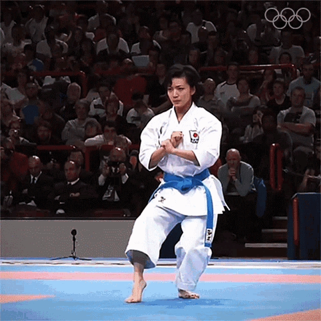 Jump kick karate